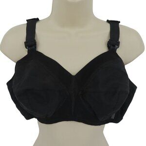 Vintage Exquisite Form 38C Ful-Ly Style 532 Wireless Unlined Solid Black Bra